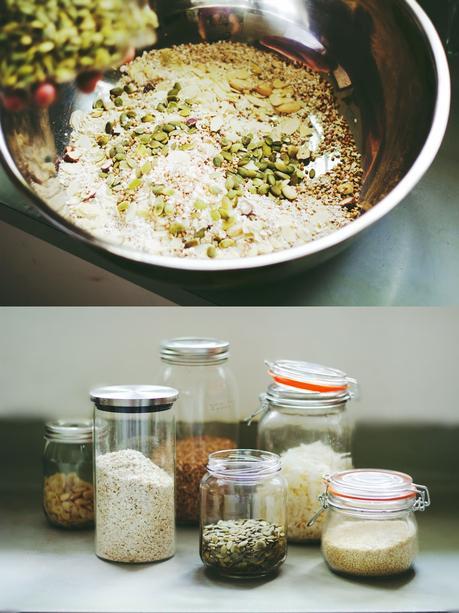 Simple Vegan Granola with Hazelnut + Coconut + Seeds /// (Refined Sugar-Free)