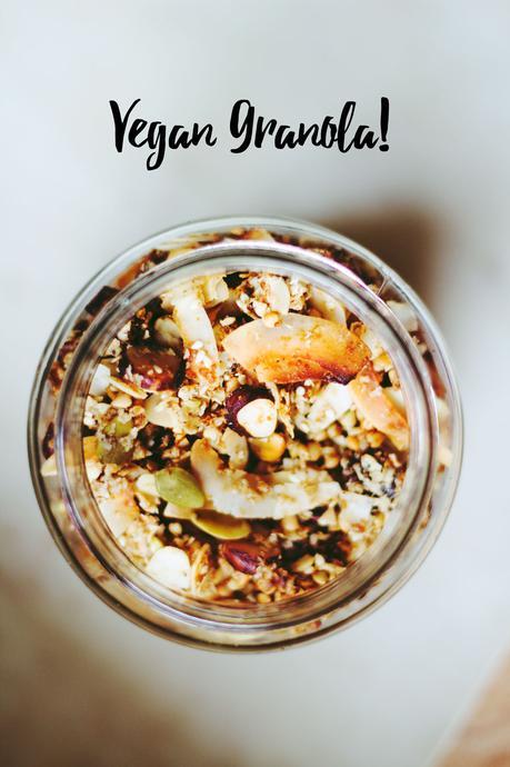 Simple Vegan Granola with Hazelnut + Coconut + Seeds /// (Refined Sugar-Free)