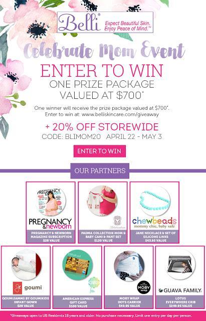 Belli Celebrate Mom Event: Enter to Win a Prize Pack Worth $700 and Save 20% Off Storewide Through May 3rd!