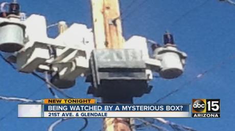 mysterious box on utility pole in Phoenix