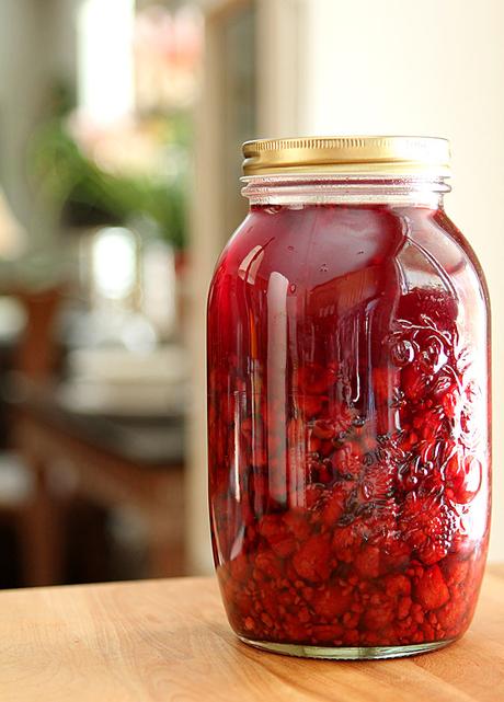 Homemade Raspberry Liqueur