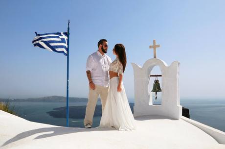 Santorini elopment Classy, simple, and angelic as per our american bride