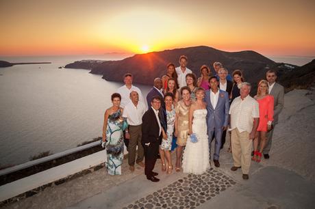 The newlyweds with their family and friends | Wedding ceremony at sunset| Wedding moments | Dasha and Steve's Real Wedding In Greece | Marryme in Greece | Confetti.co.uk
