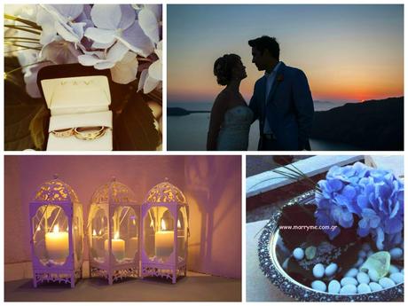 American - Russian love finds happy end with an elegant wedding in Santorini