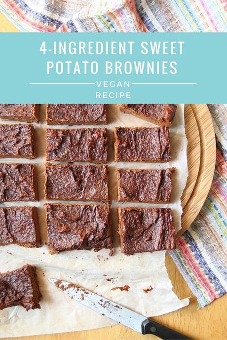 4-Ingredient Vegan Sweet Potato Brownies - Recipe from The Tofu Diaries