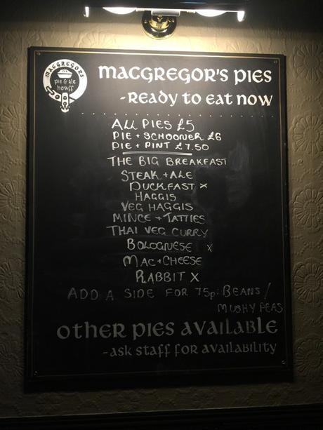 Macgregors pie ale howff Glasgow 