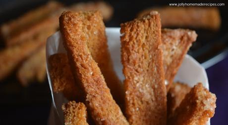 Cinnamon Sugar Bread Crust Treats, Leftover Cinnamon Sugar Breadsticks Recipe