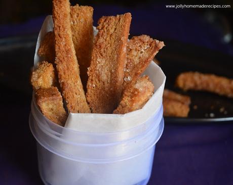 Cinnamon Sugar Bread Crust Treats, Leftover Cinnamon Sugar Breadsticks Recipe