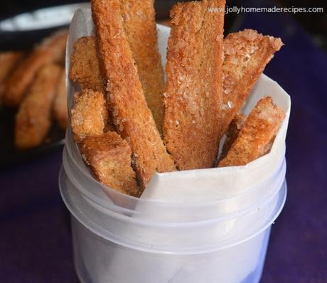 Cinnamon Sugar Bread Crust Treats, Leftover Cinnamon Sugar Breadsticks Recipe