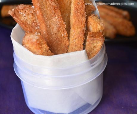 Cinnamon Sugar Bread Crust Treats, Leftover Cinnamon Sugar Breadsticks Recipe