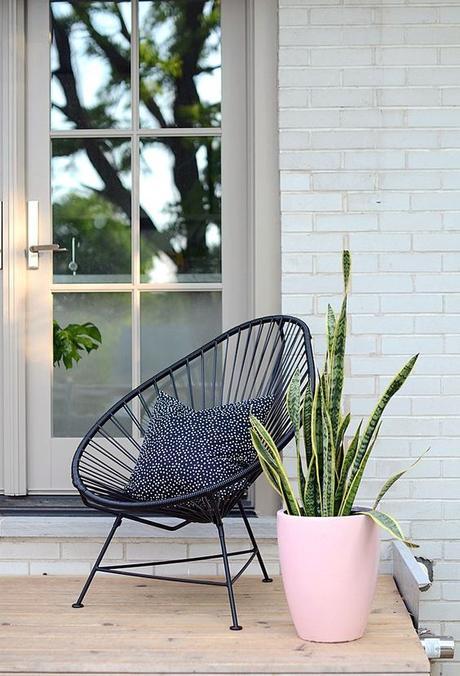 Acapulco chair, Modern Pink Planter: 