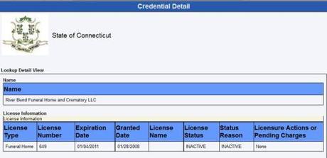 River Bend Funeral Home inactive license1