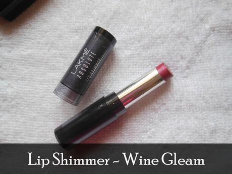 Lakme Absolute Lip Shimmer – Wine Gleam // Review, Swatches, On my Lips