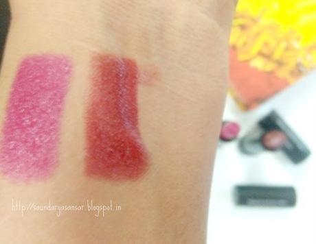 Oriflame Pure Colour Intense lipstick: Fabulous Fuchsia, Forest Berries