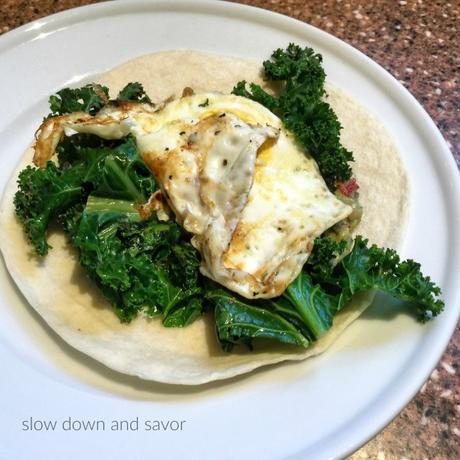 My new go-to breakfast: Kale and Eggs