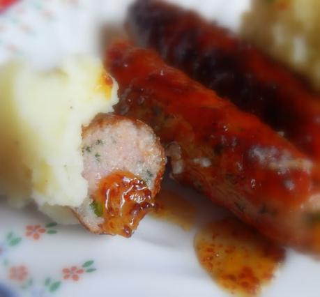 British Bangers with Buttermilk and Chive Mash