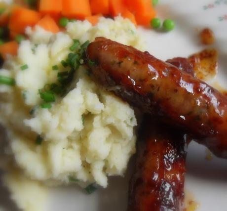 British Bangers with Buttermilk and Chive Mash