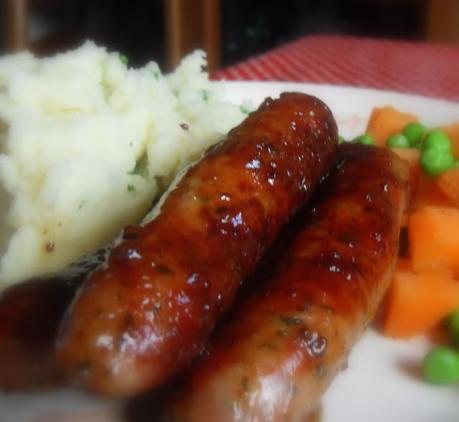 British Bangers with Buttermilk and Chive Mash