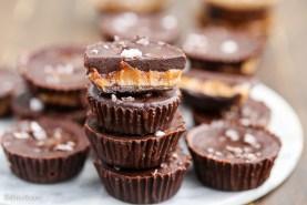 Chocolate Peanut Butter Caramel Cups (Vegan + Refined Sugar Free)