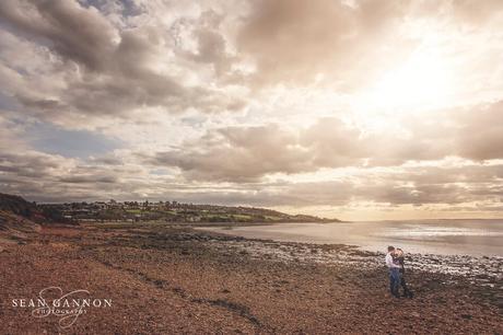 Landscape Beech in Portishead with engaged couple