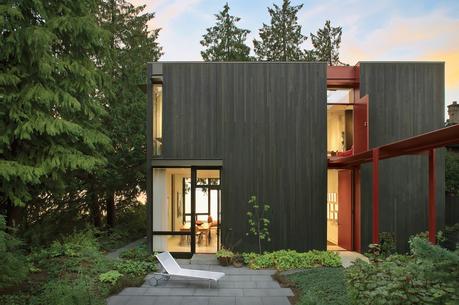 Cedar clad home in Seattle.