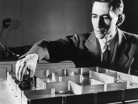 maze, magnetic mouse and Google doodle on Claude Shannon