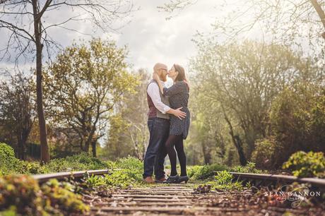 Engagement Photo on the railway tracks