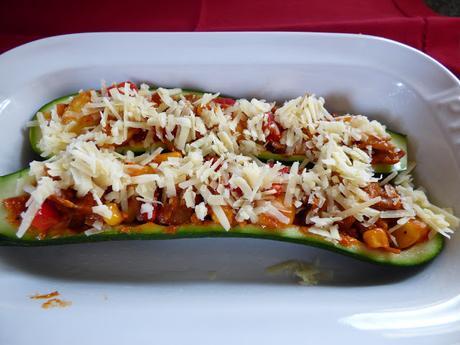 Mexican Inspired Stuffed Courgettes Zucchinni