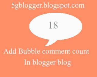 how to add bubble comment in blogger