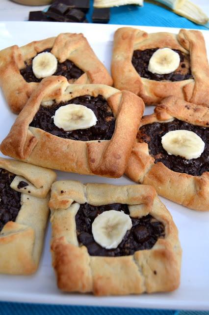 Easy Chocolate, Peanut Butter and Banana Galette