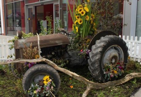 Tractor Transformed Into a Giant Planter