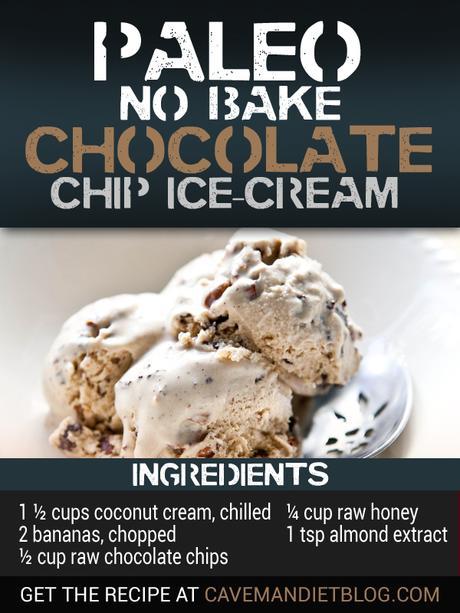 Paleo Dessert Recipes: Chocolate Chip Ice Cream Image