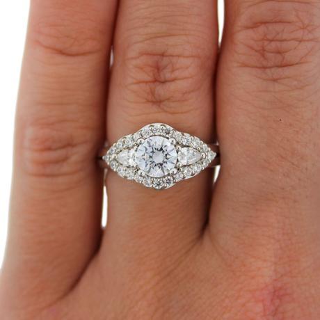 A Jaffe halo engagement ring