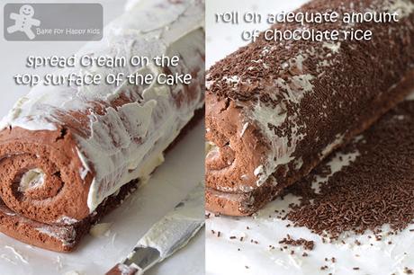 Cottony Soft Chocolate Rice Swiss Roll - Asian Style