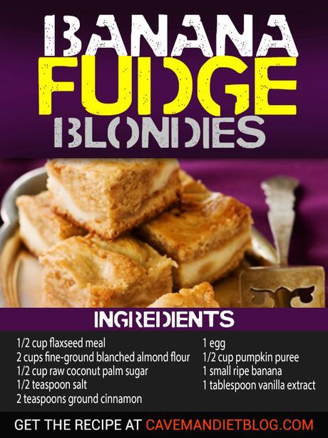 paleo dessert recipes: banana fudge blondies ingredient image