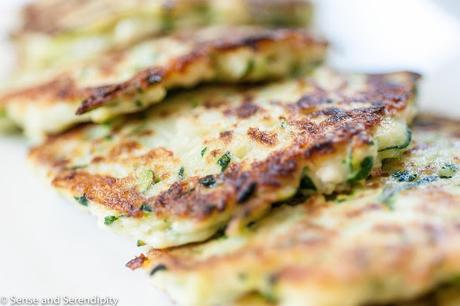 Zucchini Fritters with Spinach Yogurt Dip