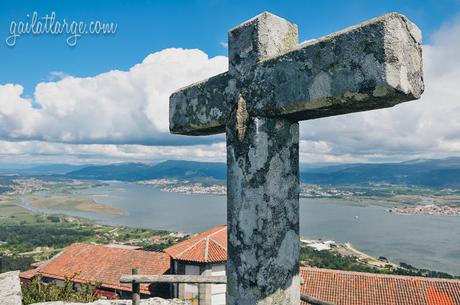 the view of Portugal's northwestern corner from Monte de Santa Tecla in Galicia
