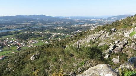 following the Minho River separating Portugal and Spain