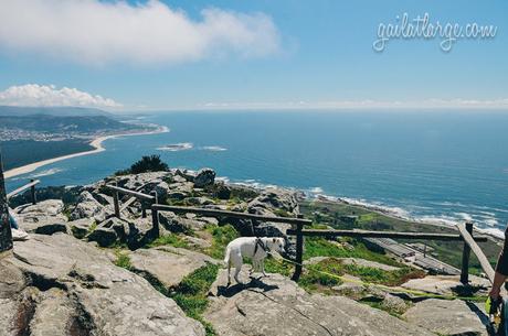 the view of Portugal's northwestern corner from Monte de Santa Tecla in Galicia