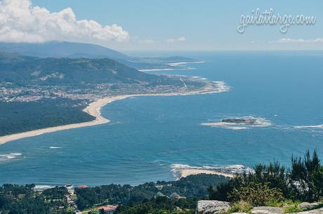 the view of Portugal's northwestern corner from Monte de Santa Tecla in Galicia