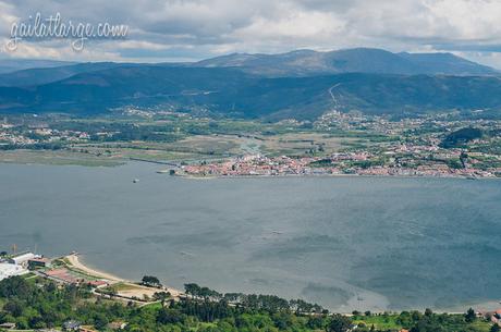 the view of Portugal's northwestern corner from Monte de Santa Tecla in Galicia