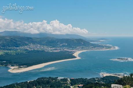 the view of Portugal's northwestern corner from Monte de Santa Tecla in Galicia