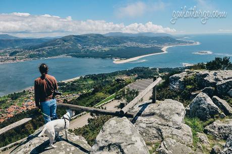 the view of Portugal's northwestern corner from Monte de Santa Tecla in Galicia