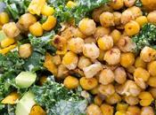 Southwestern Kale Chickpea Salad with Greek Yogurt Caesar Dressing