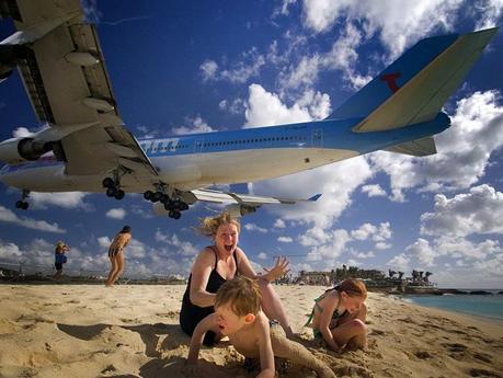 The Caribbean island of Saint Martin, Princess Juliana International Airort