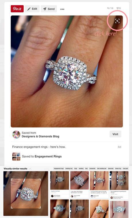 Found a ring you love on Pinterest but can't find the original pinner? Ty the visual search tool!