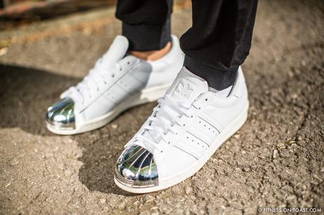 Faya Nilsson of Fitness On Toast in collaboration with Selfridges for 'The Body Studio'; The shoes though - Adidas originals with beautiful silver detailing