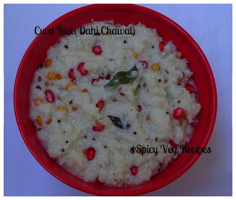 Curd, Rice,Dahi chawal, dahi, yogurt,   Rice, veg recipes, indian, Dahi Chawal | Yogurt(curd) Rice