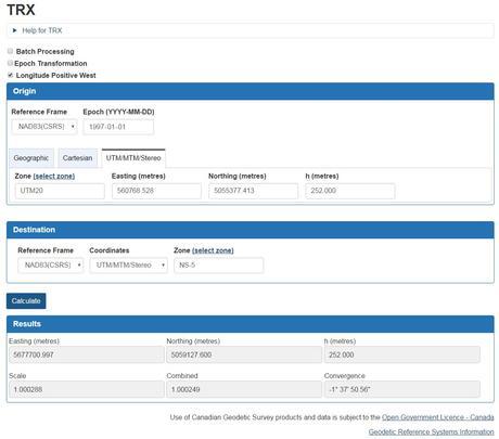 TRX Coordinate Transformation Tool