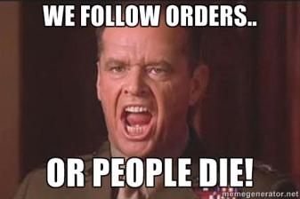follow orderrs